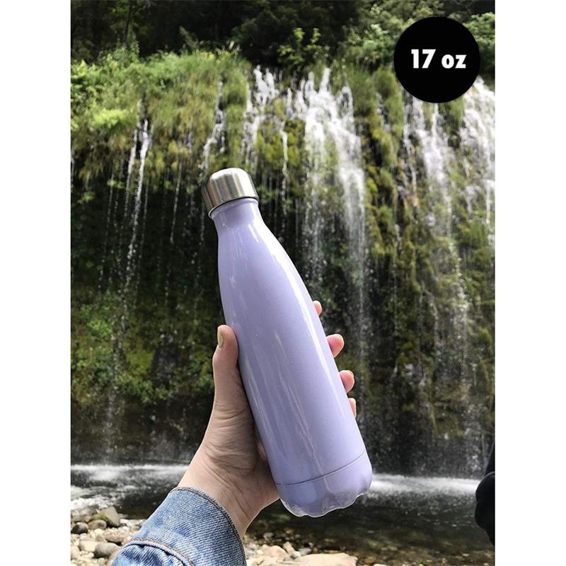 17 Oz Stainless Steel Vacuum Insulated Water Bottle | Double Walled Cola Shape Thermos