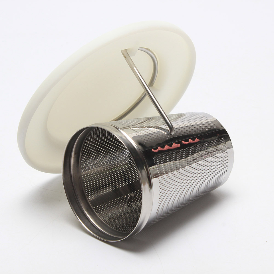 Latest Design Metal Tea Brewer Tea Filter Stainless Steel Tea Strainer Infuser with Revolve Coaster