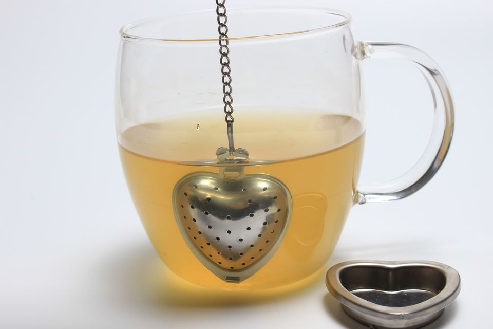 heart shape loose leaf heart shape tea infuser gifts with tray