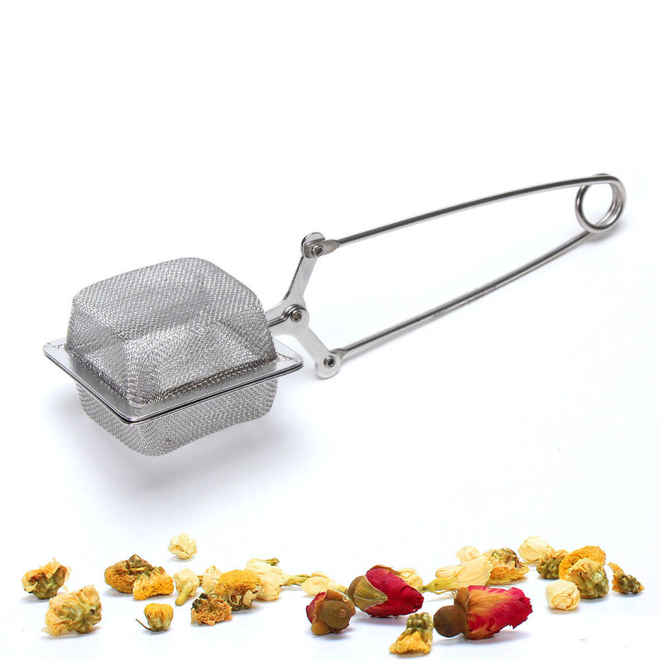Mini Square Tea Food Sieve Stainless Steel Mesh Filter Colander