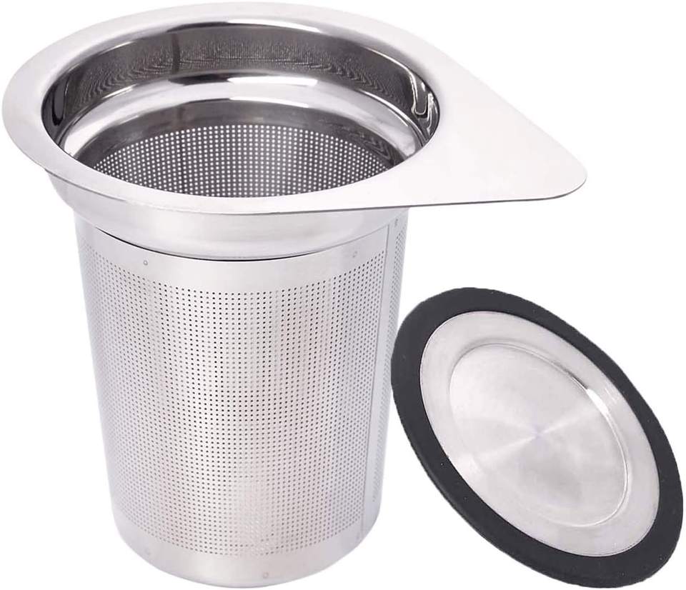Loose Leaf Tea Filter Fine Mesh Tea Strainer 304 Stainless Steel Infuser Basket with Lid
