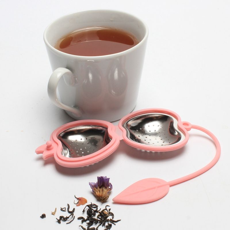 BPA free food safe tea accessory Stainless steel tea infuser in apple shape tea strainer steeper tools