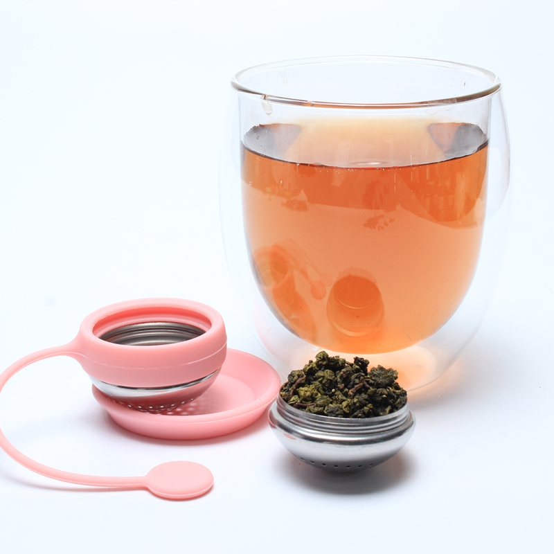 Own Design Custom Stainless Steel Silicone Loose Leaf Tea Ball Pot Infuser Teaware Tools