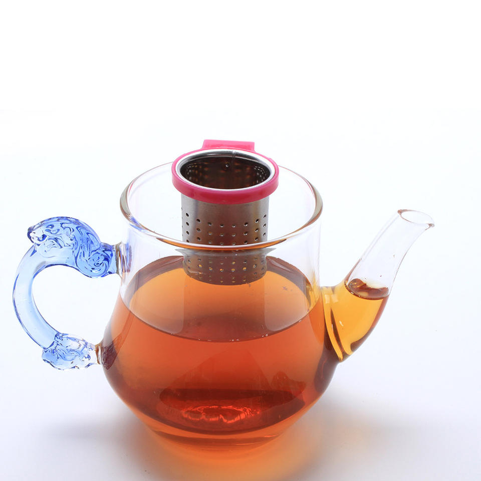 Hot Selling Approved 18/8 Stainless Steel Etching Process Circle Pattern Tea Filter Infuser