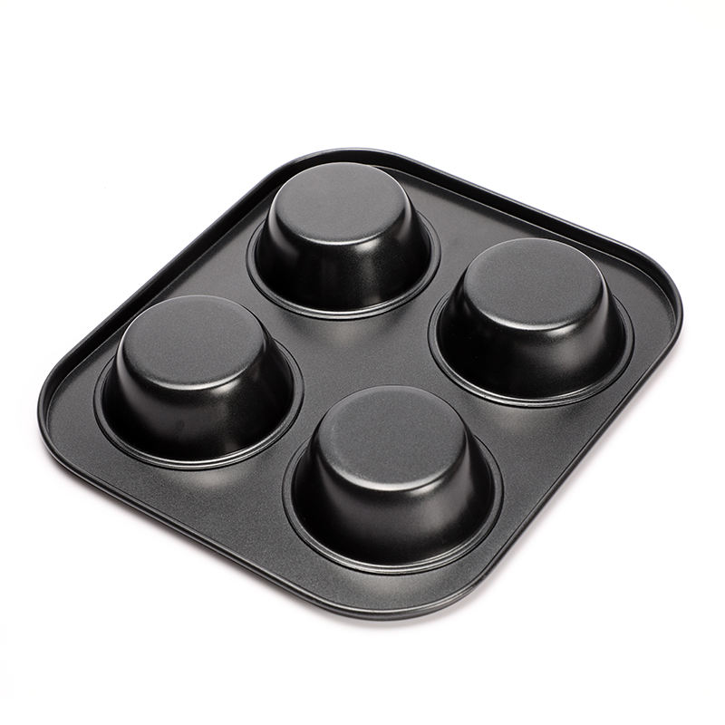 Factory Wholesale 4 Cups Non-Stick Cupcake Pan Muffin Cake Mold Cake Baking Tray