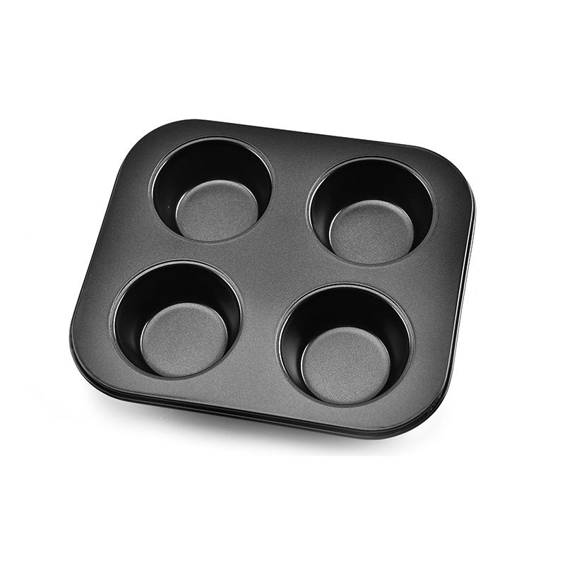 Factory Wholesale 4 Cups Non-Stick Cupcake Pan Muffin Cake Mold Cake Baking Tray