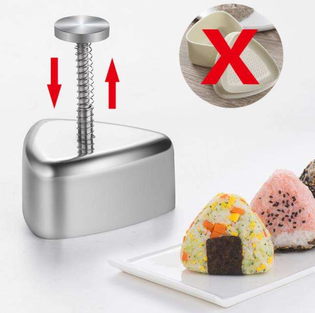 Stainless Steel Non stick Rice Mold Musubi Maker Kit Rice Ball Mold Maker Sushi Mold for Kids Lunch Bento