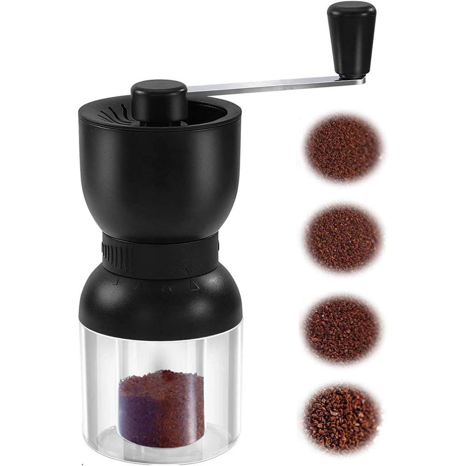 Hot Sale Manual Coffee Grinder with Ceramic Burrs for Home, Office and Travelling