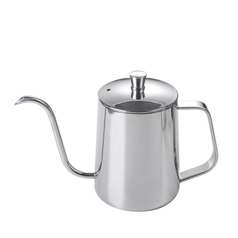 Stainless steel hand brewed coffee pot with scale with wooden handle