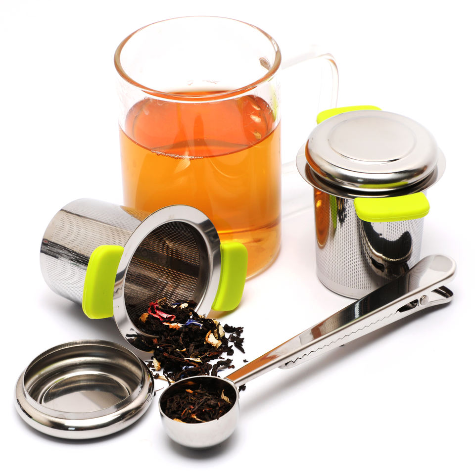 Loose Tea Infuser SET With Two Infuser And One Metal Tea Spoon- Stainless Steel tea set