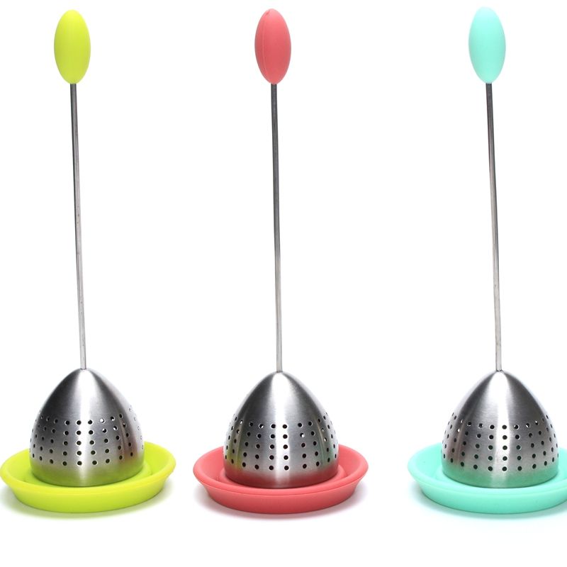 BPA Free Silicone Aerial Shape Tea Strainer Reusable 304 Stainless Steel Tea Infuser