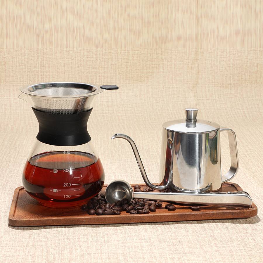 Factory Price Coffee Pot Coffee Spoon Coffee Filter Gift Set