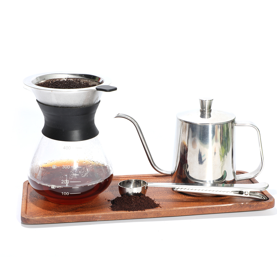 Factory Price Coffee Pot Coffee Spoon Coffee Filter Gift Set