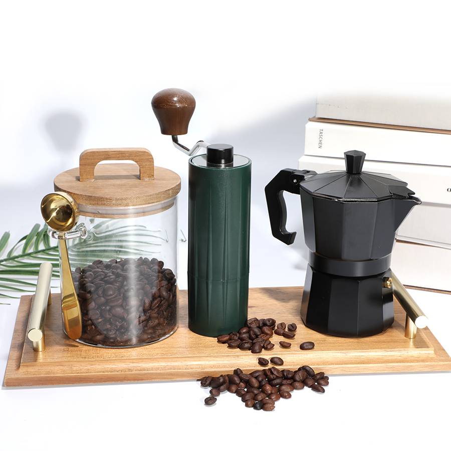 New Design Manual Coffee Grinder Moka Express Coffee Spoon Set