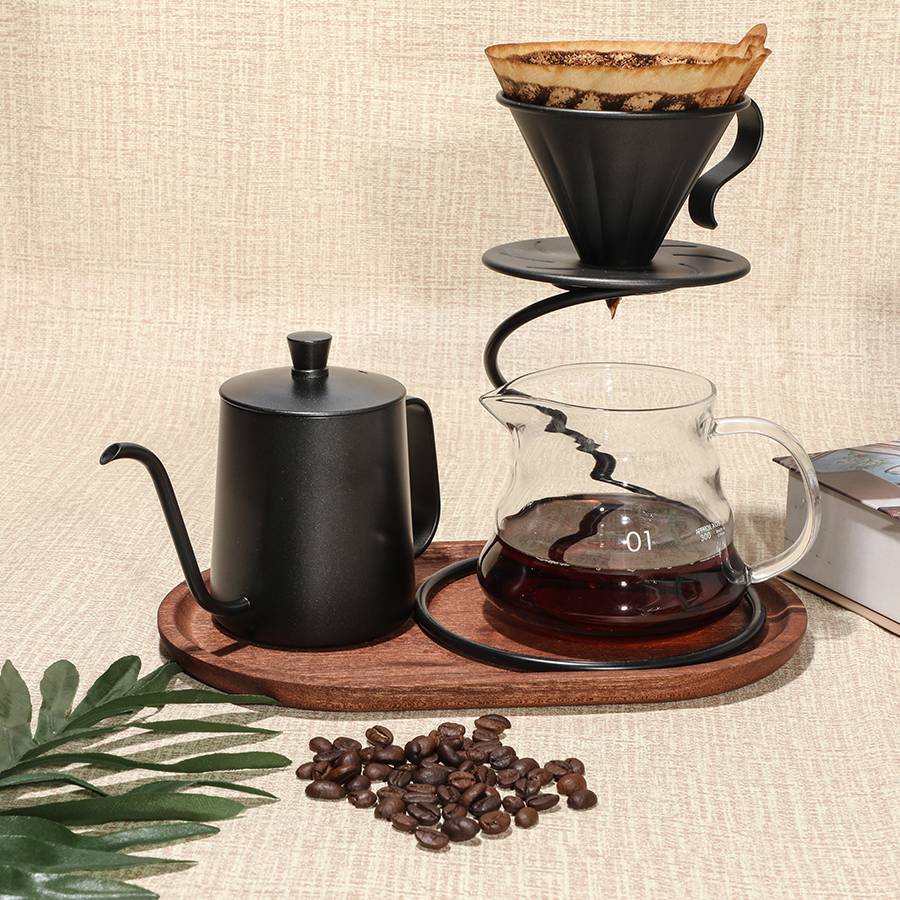 304 Stainless Steel Pour Over Heat Water Pot Coffee Dripper Coffee Server Set