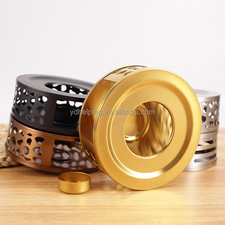 Hot Sale Black Color Teapot Warmer with Candle Holder Stainless Steel Tea Pot Heater Coffee & Tea Sets Luxury Tea Accessories