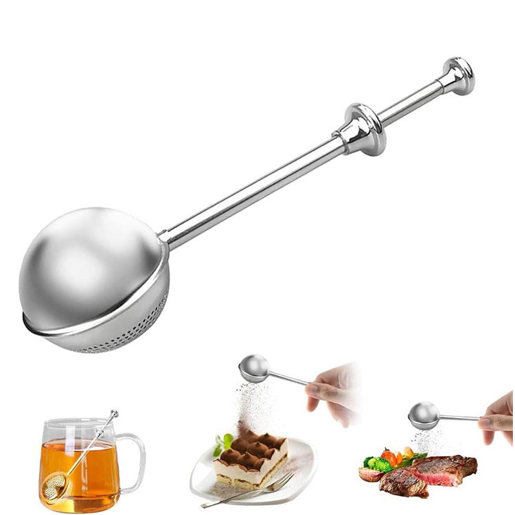 Wholesale S/S 304 Fine Hole Reusable Tea Ball Infuser Strainer Filter for Loose Tea and for Baking Powder Sieve