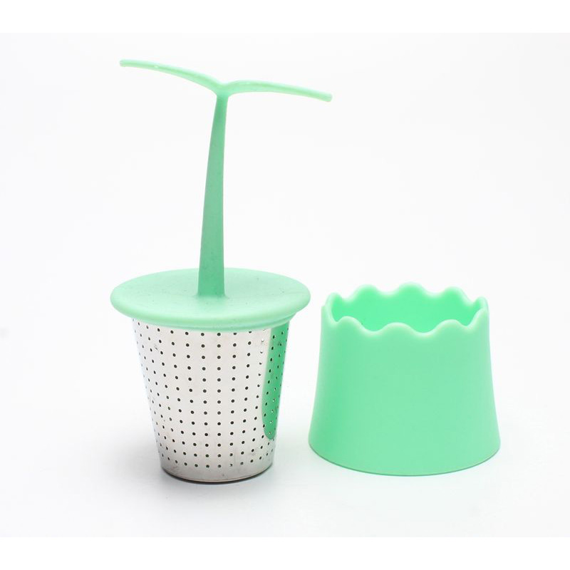 304 Stainless Steel Tea Infuser Tea Strainer Extra Fine Mesh Tea Infuser with Drip Tray