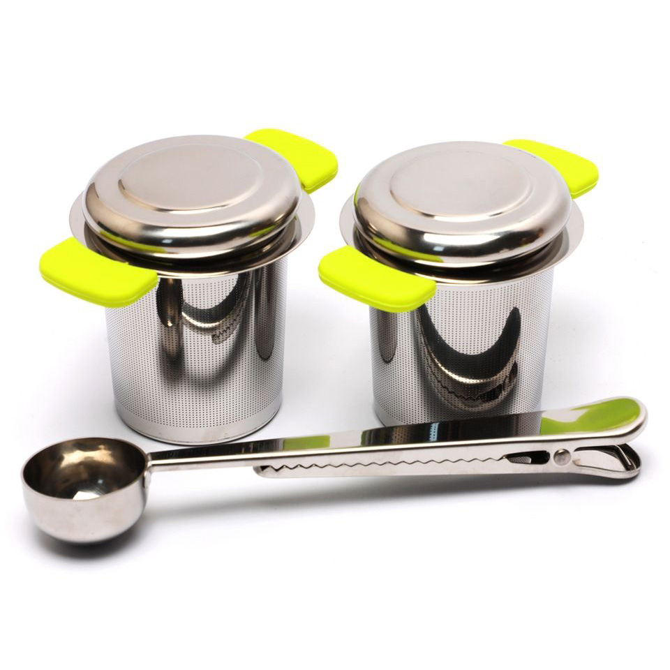 Loose Tea Infuser SET With Two Infuser And One Metal Tea Spoon- Stainless Steel tea set
